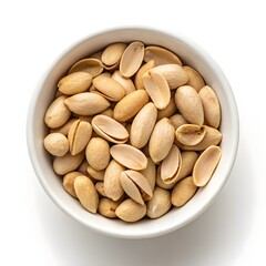 Bowl of Roasted and Salted Peanuts, Delicious Crunchy Snack

