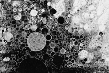 Bubble texture with chaotic fluid geometry