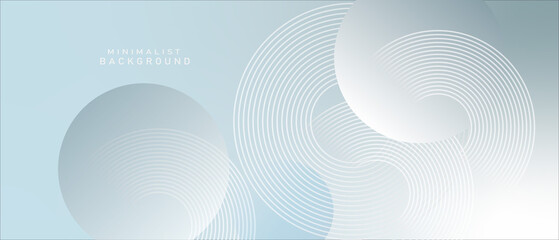 Abstract blue modern background with circle elements. Digital technology concept. Vector illustration.