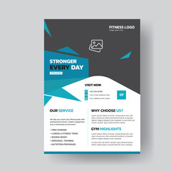 Fototapeta premium Gym Fitness Flyer Template Modern Design for Workout and Training