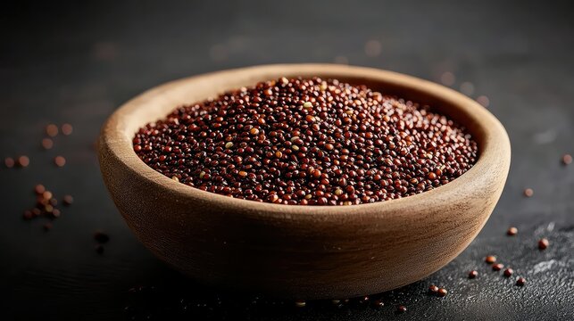 photorealistic red quinoa