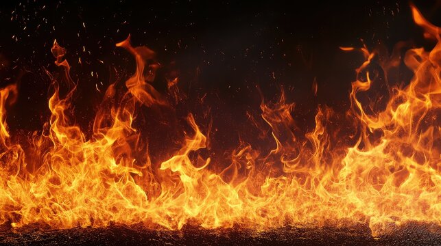 flame fire border