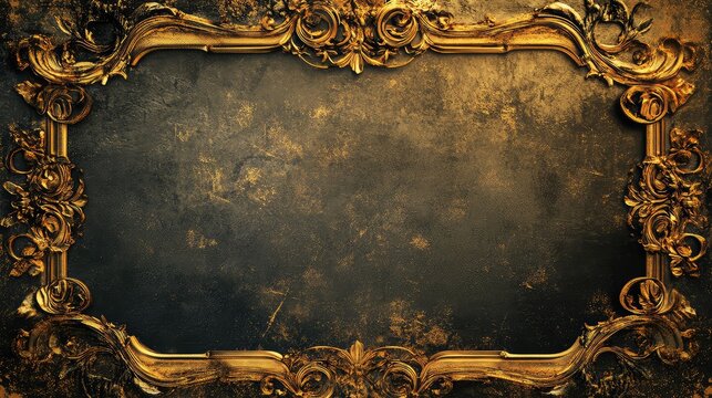 antique vintage gold border