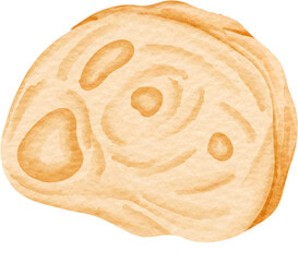 watercolor baguette