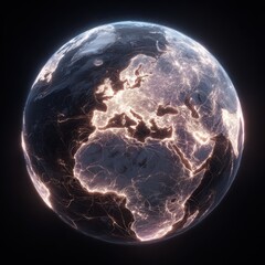 Photorealistic View Of Earth From Space