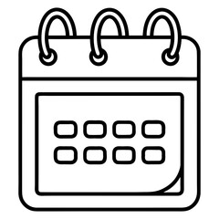 Calendar Icon for Scheduling and Time Management Planning