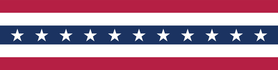 American ribbon flag vector icon. USA flag banner ribbon. Independence Day United States frames and dividers. decorations - border lines. Memorial Day.