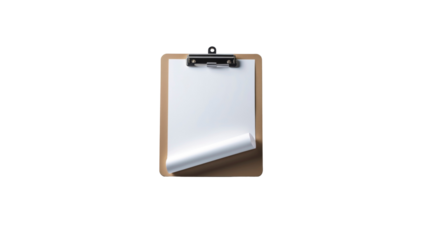 Blank Clipboard with Rolled Paper - Ready for Your Notes or Message
