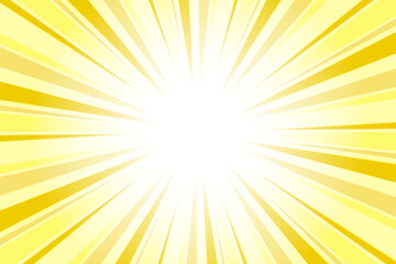 Sunburst Background. Summer Backdrop. Radius Cartoon Pattern Abstract Background. Munsell Yellow Rays Vector Illustration.