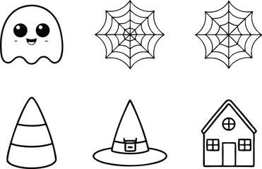 Halloween Spooky Cute Clipart for Fun and Festive Designs. High Quality Halloween Spooky Cute Clipart for Digital Projects. Adorable Halloween Spooky Cute Clipart for Invitations and Crafts