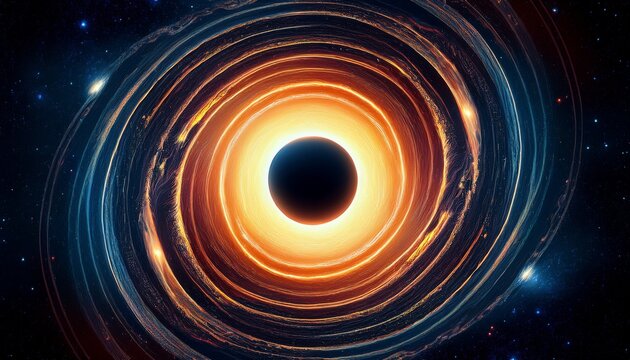 supermassive black hole accretion disk cosmic space star background science fiction art