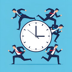 Fototapeta premium businessman and clock