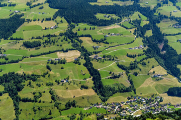 Alm, Bergbauer, Luftbild, Österreich
