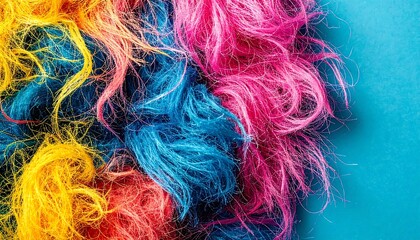 Obraz premium Vibrant Colorful Hair Texture Background - Abstract backgrounds