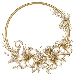 Floral decorative frame design