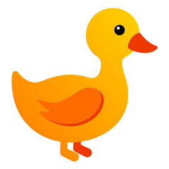 yellow duck isolated on white