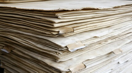 Stacked Old Papers with Natural Aging and Textured Surface Look