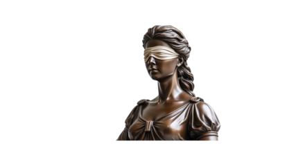 Blindfolded Lady Justice Statue - Symbol of Justice and Law