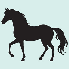 Obraz premium Horse Canter Running Silhouette Icon Galloping Horse Vector