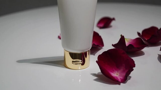 red rose in a glass
