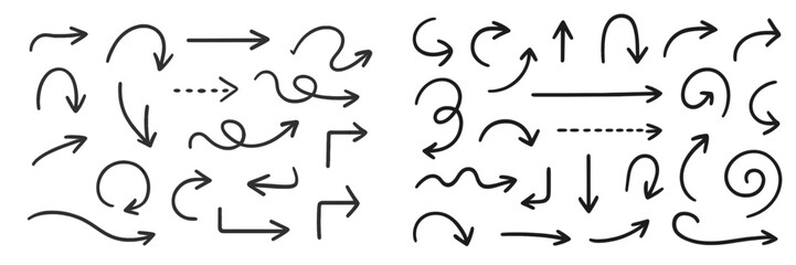 Collection of various arrow shapes and designs for creative projects and visual communication