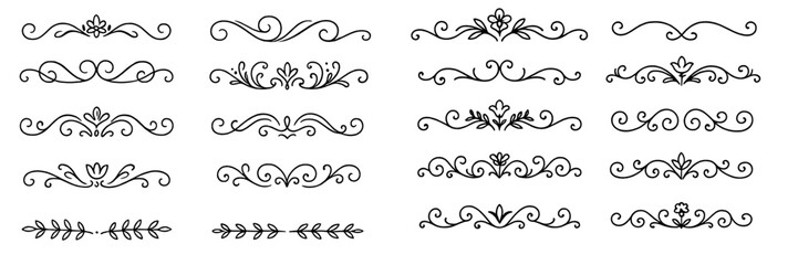 Elegant decorative borders and floral elements for various design projects