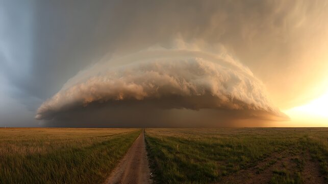 Time-lapse of clouds forming in a supercell thunderstorm