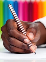 A Hand Writes with Purpose