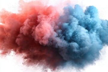 Red and Blue Clouds in Motion