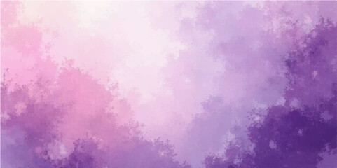 Soft Purple Watercolor Background Vector with Blank Space
