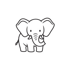 Cute Elephant Outlines: A Coloring Adventure
