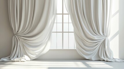 fabric white curtain