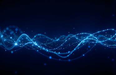 Blue Tech Light Strip Background