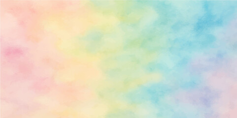 Abstract watercolor texture with a bright, colorful gradient design creating a seamless artistic rainbow pattern