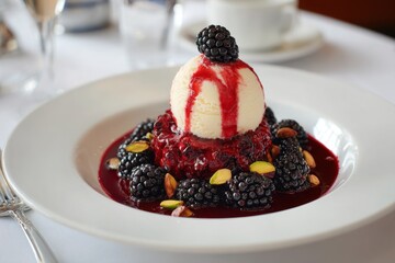A Symphony of Blackberries and Creamy Delights