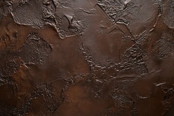 A close up of a brown fabric with a shiny, smooth texture. Glossy brown background with a smooth dark texture combining elegance and luxury in a modern mocha mousse color.