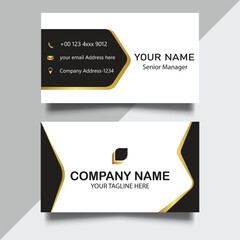 Free vector modern black and gold business card design