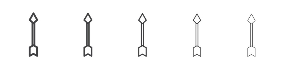 arrow icon flat thin illustration symbol