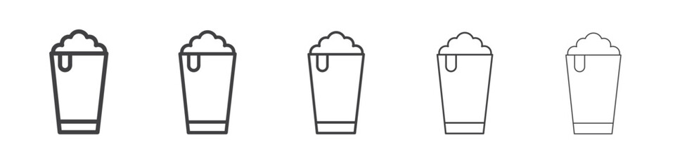 beer icon flat thin illustration symbol