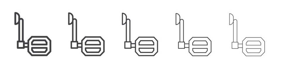 bicycle padels icon flat thin illustration symbol