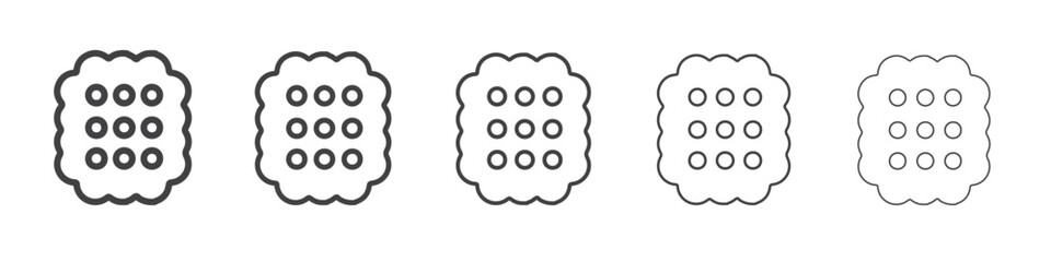 biscuit icon flat thin illustration symbol