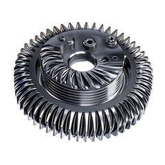 Metallic gear component illustration