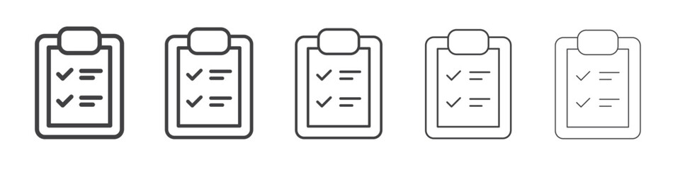 clipoard icon flat thin illustration symbol