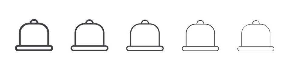 cloche icon flat thin illustration symbol