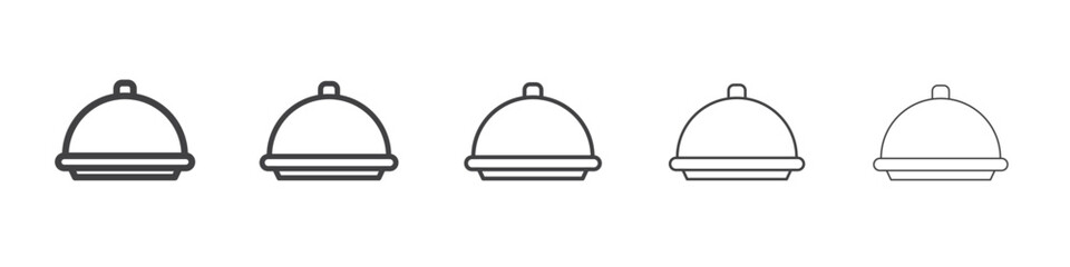 cloche icon flat thin illustration symbol