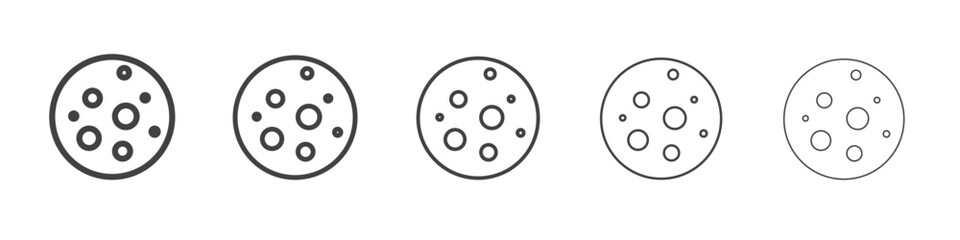 cookie icon flat thin illustration symbol