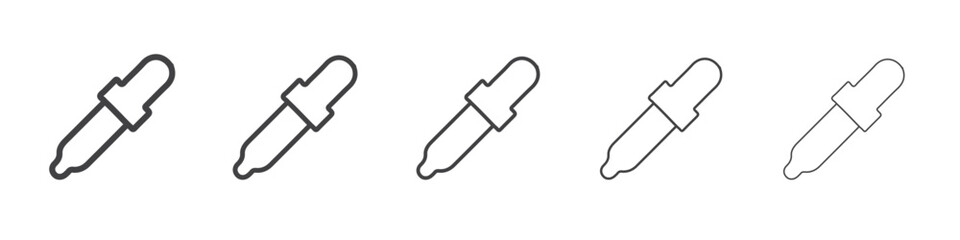 dropper icon flat thin illustration symbol