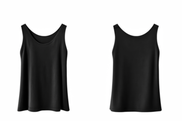 Elegant Black Sleeveless Top for Fashion Photography Display