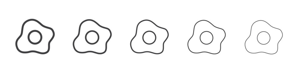 egg icon flat thin illustration symbol