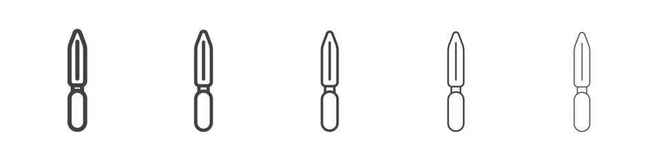 envelope opener icon flat thin illustration symbol